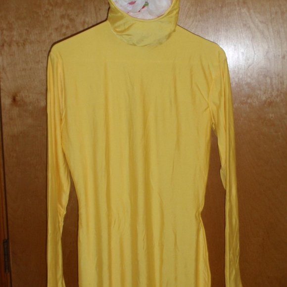 SUN YELLOW FLOWER UNITARD 2ND SKIN HALLOWEEN COSTUME ZENTAI ALTSKIN GIMPSUIT NEW - Picture 2 of 6